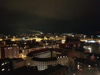 Halle (Saale) bei Nacht
