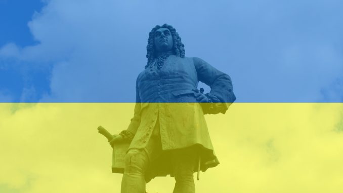 Halle (Saale) Ukraine Flagge