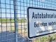 Autobahn Warnschild