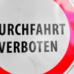 Durchfahrt verboten