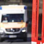 Krankenwagen Straßenbahn Unfall