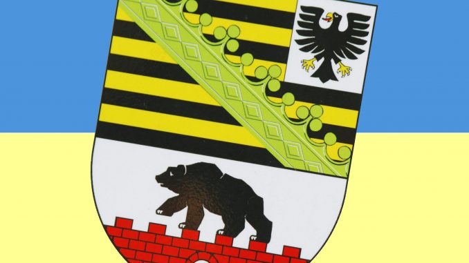 Sachsen-Anhalt Ukraine-Flagge