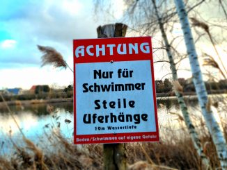 Warnung Schwimmer