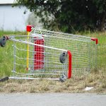 Müll Einkaufswagen