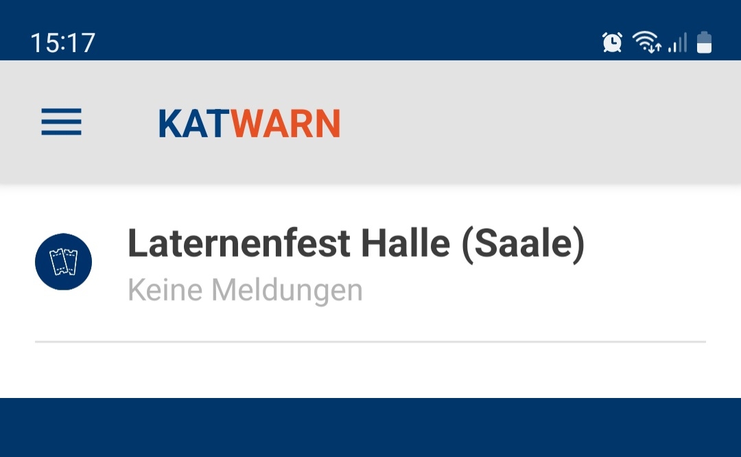 H@llAnzeiger - Stadt informiert über KATWARN-App zum Laternenfest