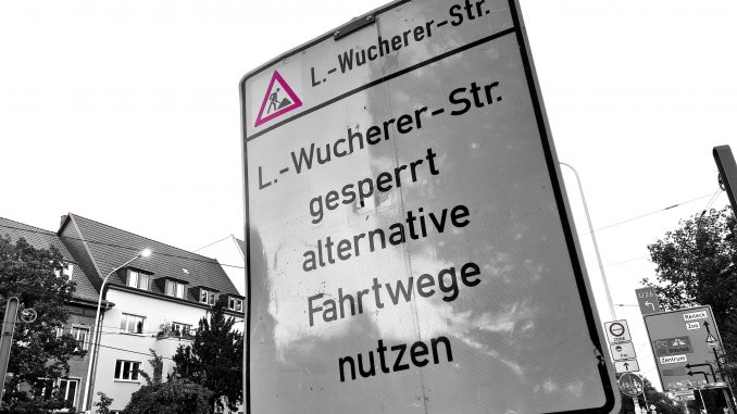 Ludwig-Wucherer-Straße Sperrung
