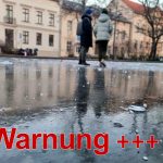 Warnung Eisfläche