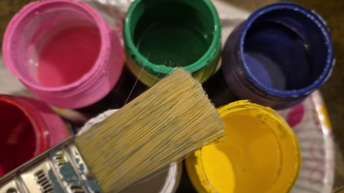 Basteln Farbe Pinsel