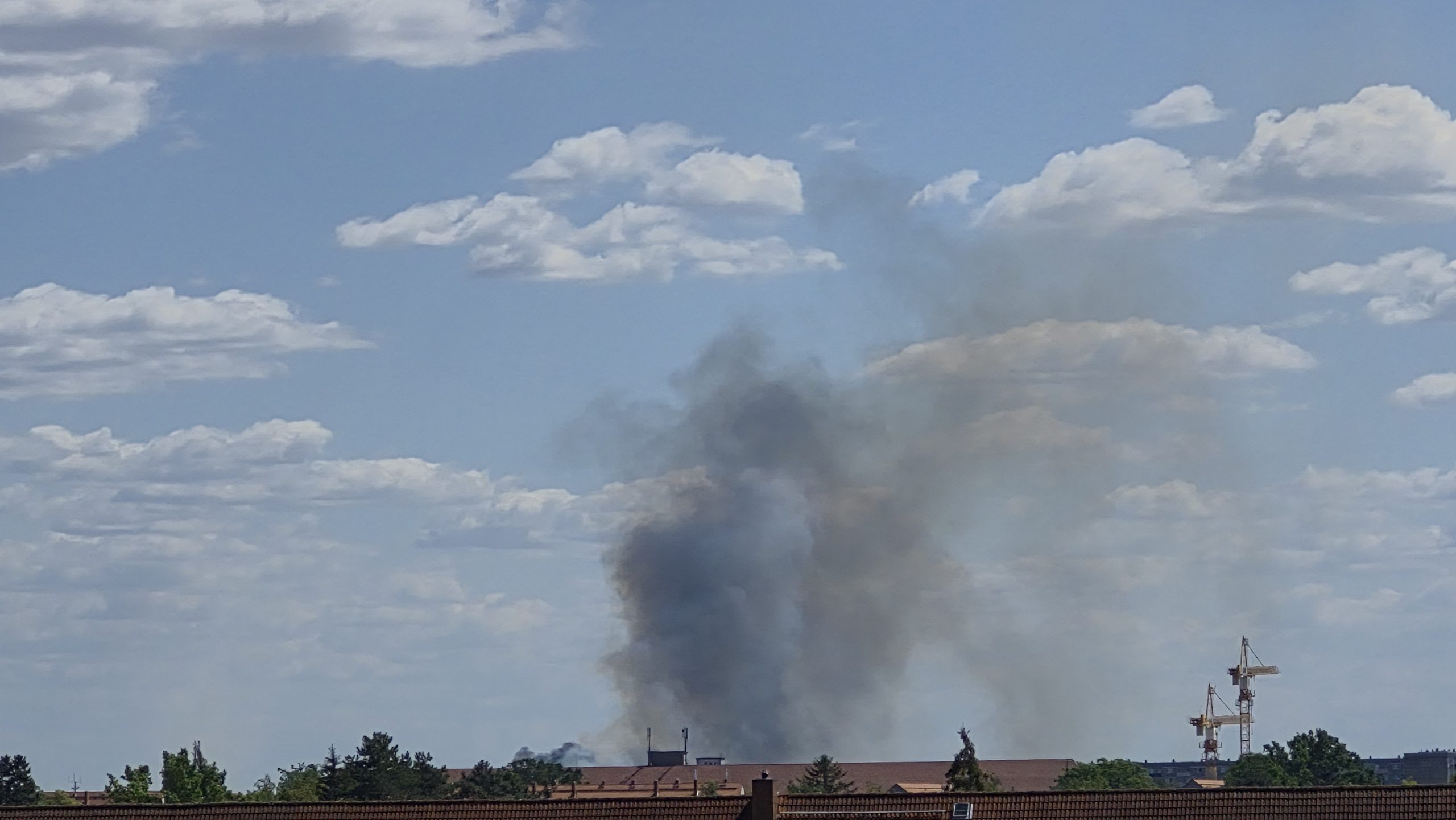 Brand-mehrerer-Gartenlauben